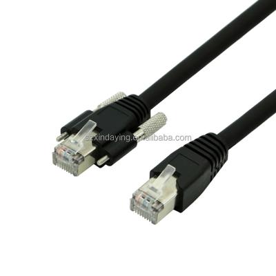 China DYTECH Camera Industrial Network Cable Cat6A Sftp Ethernet Cable 4Pair24AWG With Screw Lock Horizontal Computer Vision Gige Cable for sale