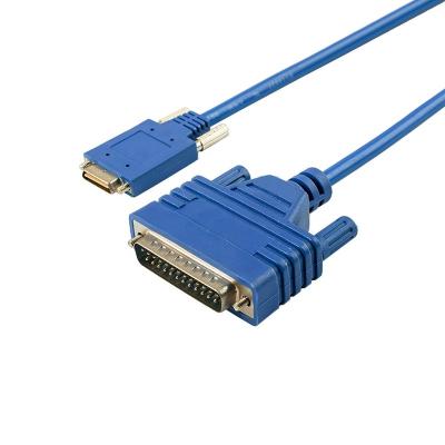 China For 3945/3925/2951/2921/1941/2801/2811etc. Cisc0 DTE Serial Cable - DB-25 Serial Male - Centronics Male - 10ft - Blue - CAB-SS-232MT for sale