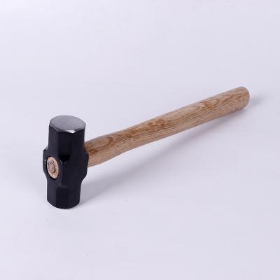 China Machinist Hammer Carbon Steel Double Face Sledgehammer With Wooden Handle for sale