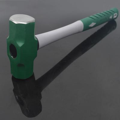 China Machinist Hammer Carbon Steel Double Face Sledgehammer With Fiberglass Handle for sale