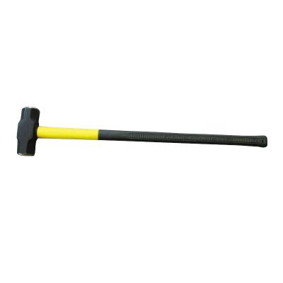 China Machinist Hammer Carbon Steel Large Double Face Sledgehammer With Fiberglass Handle for sale