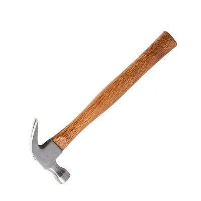 China High Quality Forged Carbon Steel Claw Hammer Machinist Hammer Wooden Handle for sale