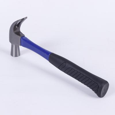 China Machinist Hammer Carbon Steel British Type Claw Hammer With Fiberglass Handle for sale