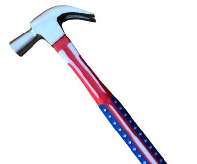 China Machinist Hammer Carbon Steel British Type Claw Hammer With Fiberglass Handle for sale