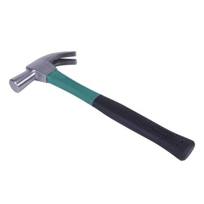 China Machinist Hammer Carbon Steel British Type Claw Hammer With Fiberglass Handle for sale