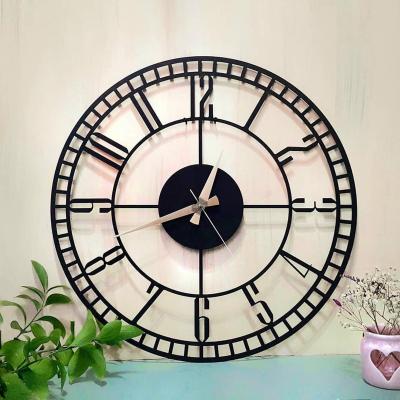 China Eclectic Black Minute Silent Oversize Clock for sale