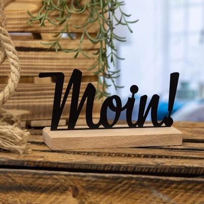 China Eclectic lettering made of wood and metal modern  table decoration for sale