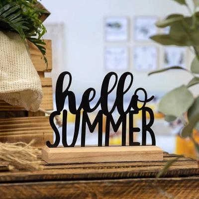 China Eclectic Hello Summer Wooden and Metal Lettering for sale