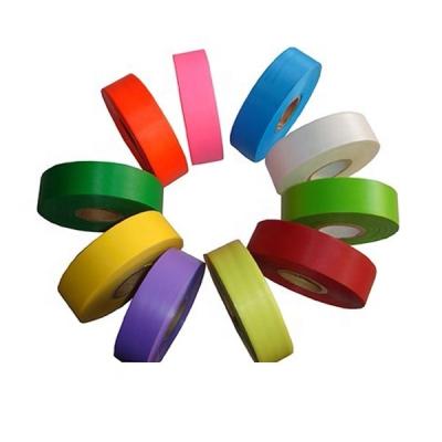 China Waterproof Flagging tape supply with more than 30 colors.arctic,striped,checkboarder,dotted,Biodegradable flagging tape for sale