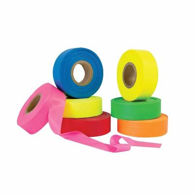 China Waterproof Fluorescent  flagging tape , 2.5mil 1 3/16