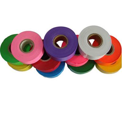 China Non adhesive solid flagging tape vinyl tape with more than 30 different colors for sale