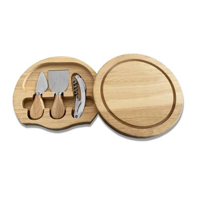 China New Product Sustainable Homsense Amazon Style Stainless Steel Wooden Handle Cheese Knife Set And Panel for sale