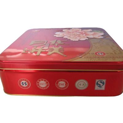 China tin box for cake wholesale tin box for cake custom printed square metal tin box for sale