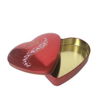 China Factory Price Chocolate / Candy / Cookie Heart Shape Tin Box For Chocolate Candy Chocolate Tin for sale