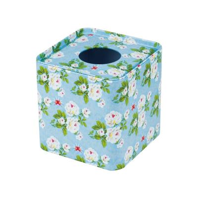 China Contemporary Wholesale CMYK Napkin Tin Holder Tissue Tin Box Metal Tissue Box for sale