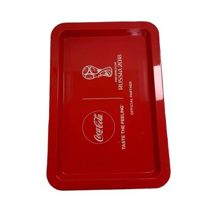 China Factory Reused Tin Rolling Tray Existing Rectangular Mold of Materials Serving Tin Tray Metal Tray for sale