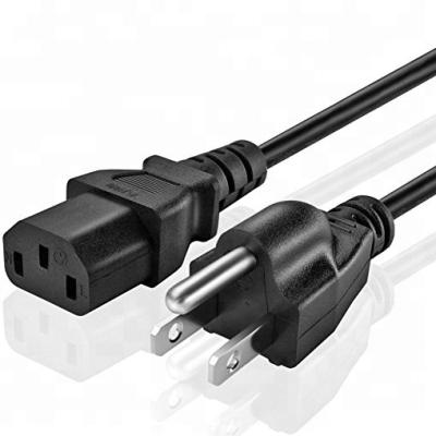 China Industrial Equipment 6 Feet AC Cable (NEMA 5-15P To IEC320C13) 10A 110V BLACK Cord for sale