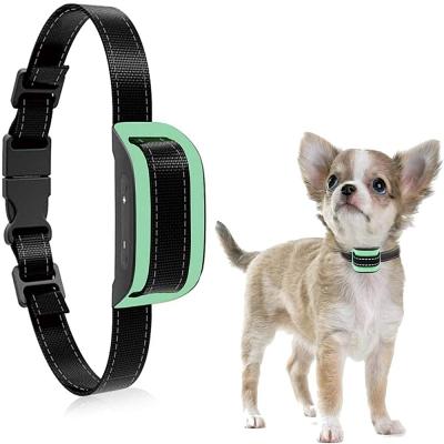 China Sustainable Stop Barking By Noise And Vibration No Shock Humane Way Custom Pet Training Collar For Tiny Medium Small Dog for sale