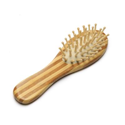 China Detangling Natural Bamboo Brush Hair Cushion Paddle Bamboo Hair Brush with Promotional Bamboo Bristle Brush for sale