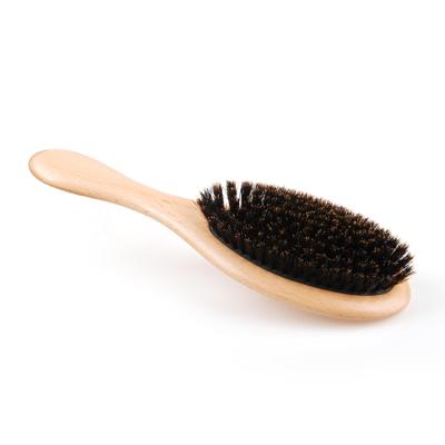 China Detangler Cushion Paddle Paddle Hair Brush Boar Bristle Wooden Anti-static Natural Hair Brush for sale