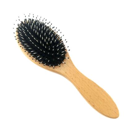 China Wooden Cushion Maker Hair Brush Natural Detangling Brush for Hair Boar Hair Brushes for sale