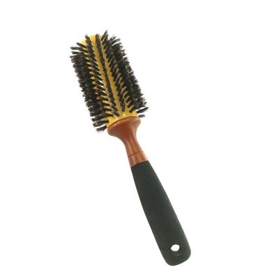 China Compact Wooden Round Roller Hair Brush Hair Extension Tools Brush For Drying for sale