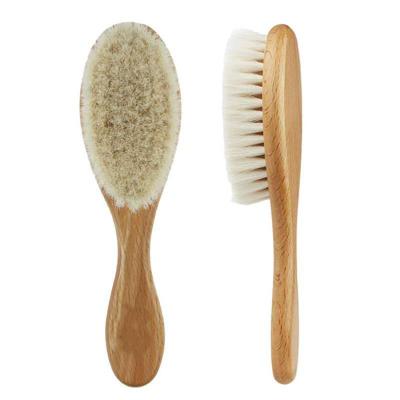 China Home.Hotel.salon Professional Custom Barber Tools Wooden Neck Duster Cleaning Brush with Soft Goat Hair for sale