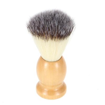 China Barber Brush Barber Shop Equipment Compact Professional Wooden Handle Barber Shop Equipment Nylon Shaving Tools for sale