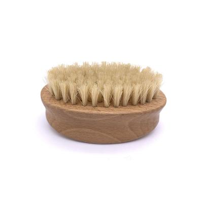 China EXFOLIATING foot brush natural wood handle feet brush exfoliating scrub with natural bristles for sale