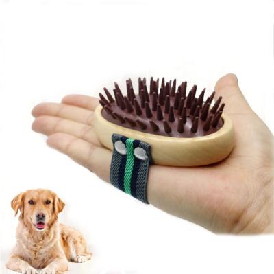 China Viable Dogs Cats Wooden Dematting Comb For Easy Mats And Tangles Removing Dog Cat Hair Brush for sale