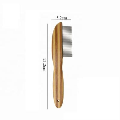 China Viable Bamboo Pet Hair Brush Pet Grooming Kit Dog Deshedding Comb Brush for sale