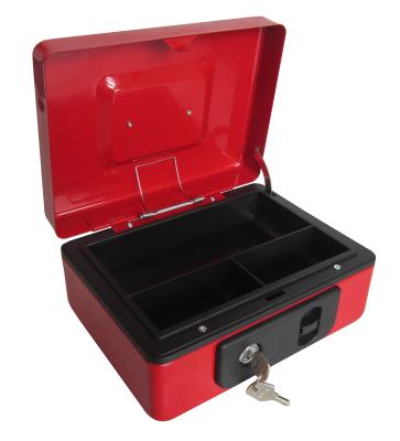 China Hot Selling Portable Cash Box Metal Factory Metal Cash Lockable Box for sale