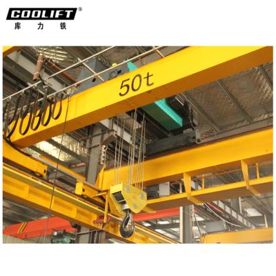 China Double Bridge Crane Electric Double Girder EOT Crane Girder Bridge Crane 50 Ton for sale