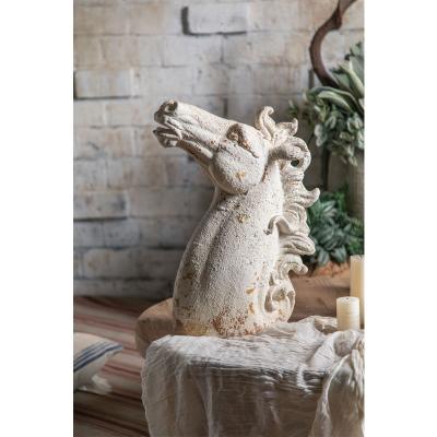 China Minhui Latest Design Minimalist Archaize Home Decoration Living Room Craft Magnesia White Horse Retro Decoration for sale