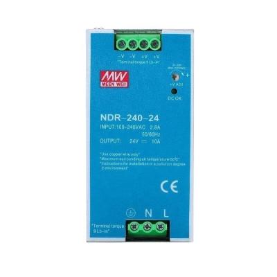 China Industrial Automation Machinery ... Meanwell NDR-240-24 24V AC Single Din Rail Mount Industrial Din Rail Mount Model 24V 240W Smps Changing Power Su for sale