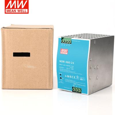 China Industrial Automation Machinery ... Meanwell NDR-480-24 480W 24Vdc 220Vac 110Vac 24 Volt Single Mode Class 2 Din Rail 20 Amp Switching Power Supply for sale