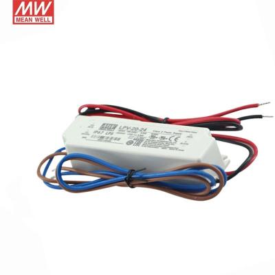 China Meanwell Brand Plastic LPV-20-24 20W Slim 0.83A Ac/Dc For Led Lighting 24Vdc Led Power Supply 24V Waterproof Led Driver for sale