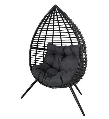 China Daijia China Comfortable Patio Rattan Swing Egg Hanging Chair With Stand Chairs Carton Bundles for sale