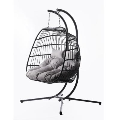 China Modern KD Rattan Olifen Swing Chair Outdoor Patio Recreation Area Garden Chair Factory for sale