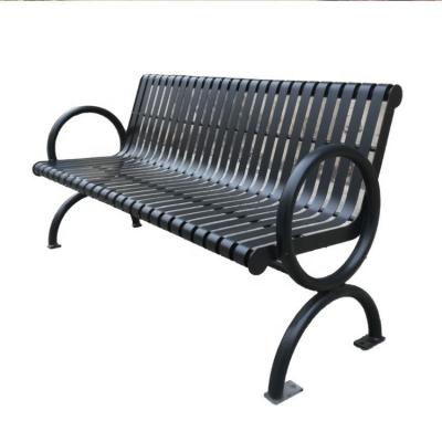 China Modern Cast Iron Patio Garden Bench Round Armrest for sale