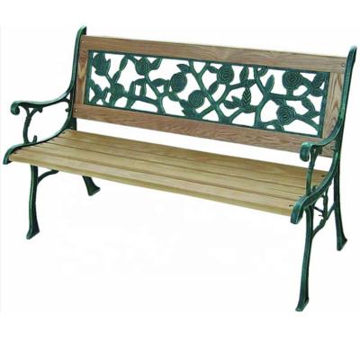 China Hot Sale Wrought Iron Metal Solid Wood Garden Benches Wooden Garden Benches Outdoor Bench Seat For Sale for sale