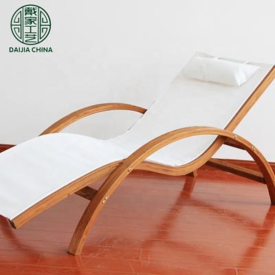 China Eco-friendly Outdoor Solid Wood Outdoor Modern Furniture Sun Sofa Daybed Daybed Seaside Patio Garden Beach Carton Carton for sale