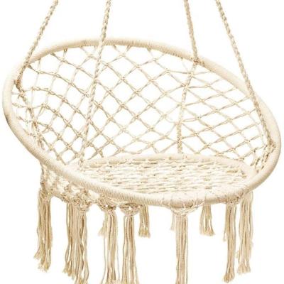 China Traditional Portable Hammock Chair Hanging Chair Swing with Soft Cushion and Durable Hanging Hardware Kit, 100% Cotton Rope for sale