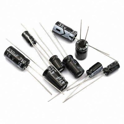 China Na DIP Aluminum Electrolytic Capacitor 35v 25V 35v 16v 0.47 100uf 10UF 1000uf for sale