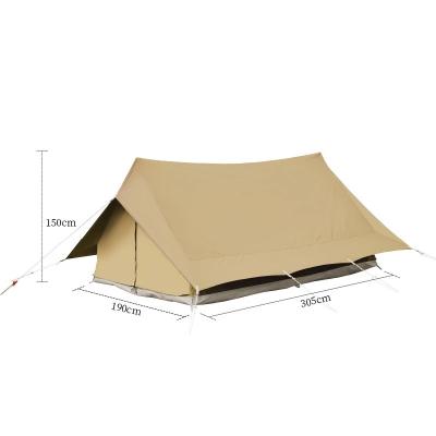 China Custom Outdoor Rise Camping Glamping Canvas Tents Waterproof Poly Cotton Folding Rainproof Family Travel for sale