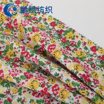 China Waterproof/dye reactive printing flower mix and quadrille print plaid tc floral embroidered poplin fabric for sale