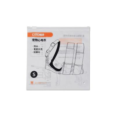 China Recyclable Frosted Slider Zipper Bag For Pet Supplies Packaging Packaging Bags For Pet Medical Equipment Storage for sale