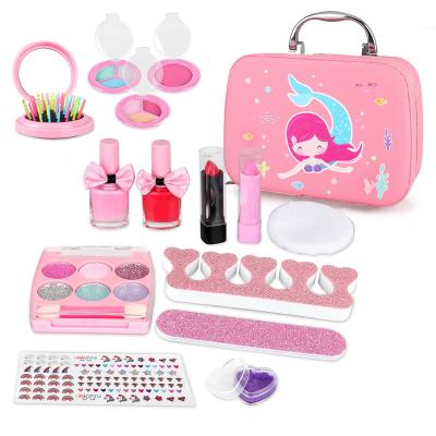 China Popular New Kids DIY Makeup Toys Cosmetics Nail Fashion Handbag Girls Makeup Set for sale