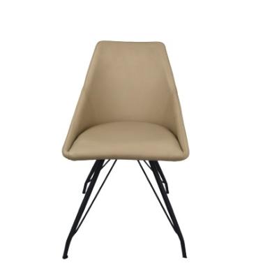 China Living Room Modern Design Dining Chair PU Metal Chair Furniture Fabric Metal Steel Chair for sale