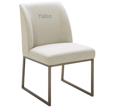 China Contemporary Rivet Dining Chair with Metal Base, 34